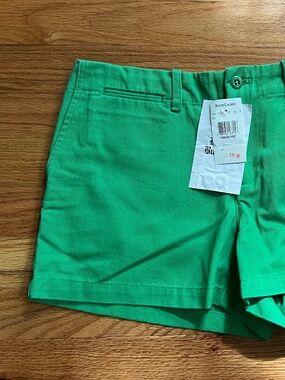 Ralph Lauren Sport apple green 100% cotton camp low waist shorts women’s 4 NWT